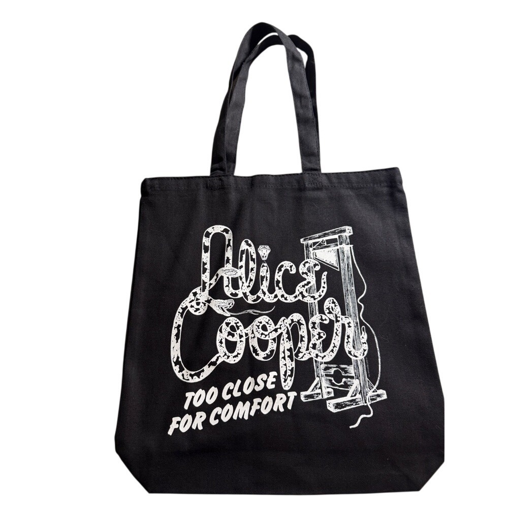 Alice Cooper Too Close For‎ Comfort Black Tote Bag Concert Merch